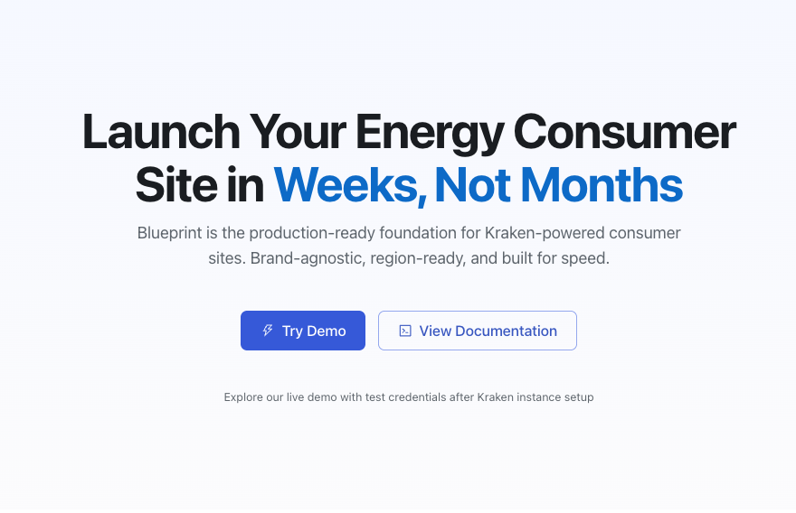 Blueprint homepage hero